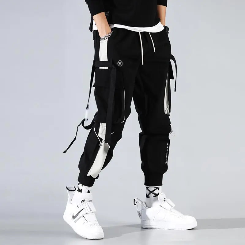 Pantalones deportivos tipo harén con bolsillos para hombre