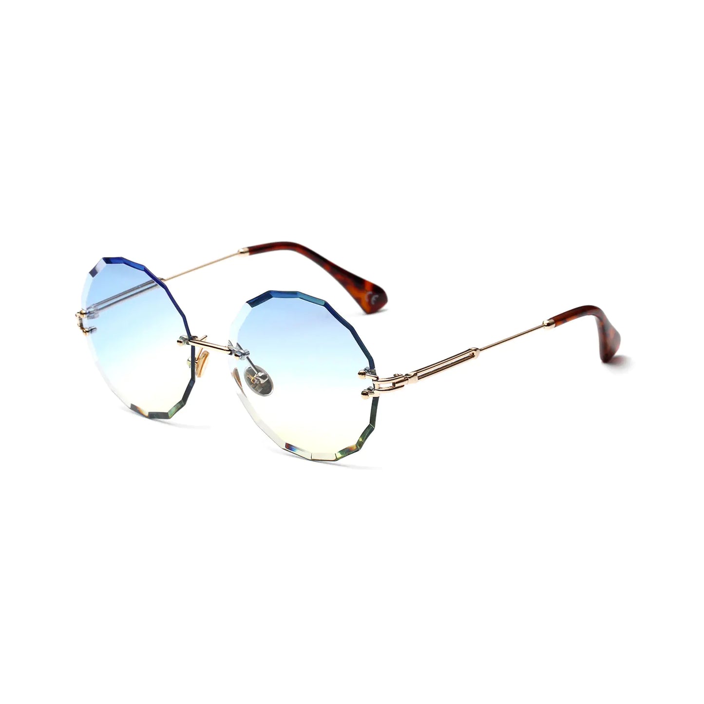 Gafas de sol vintage, con corte de diamante redondo