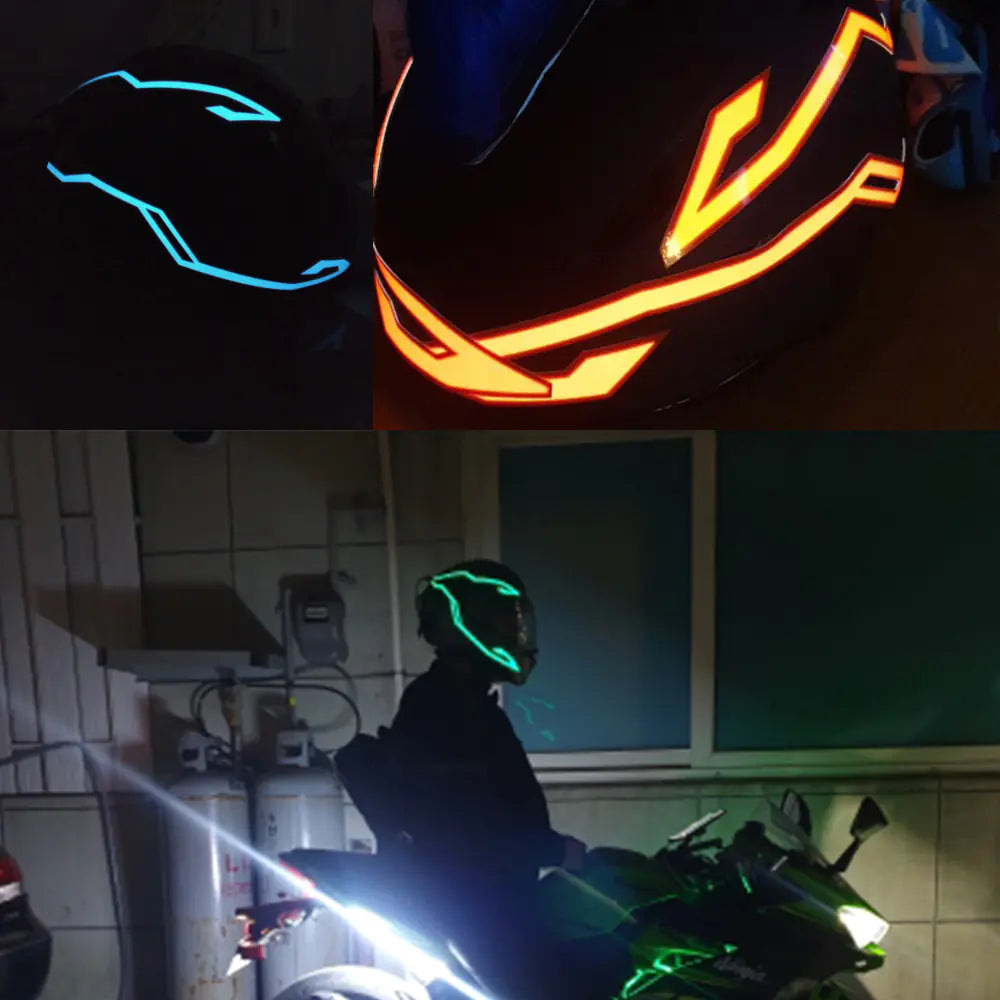 Tira de luces LED para casco de motocicleta