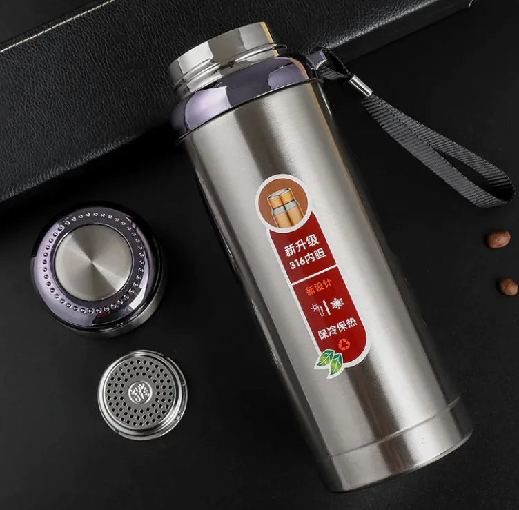 Taza térmica de acero inoxidable con cierre de seguridad