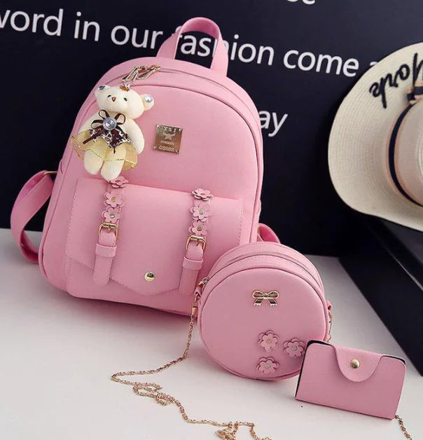 Mochila minimalista con diseño de doble hombro