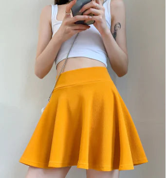 High Waist Pleated Puffy Skirt