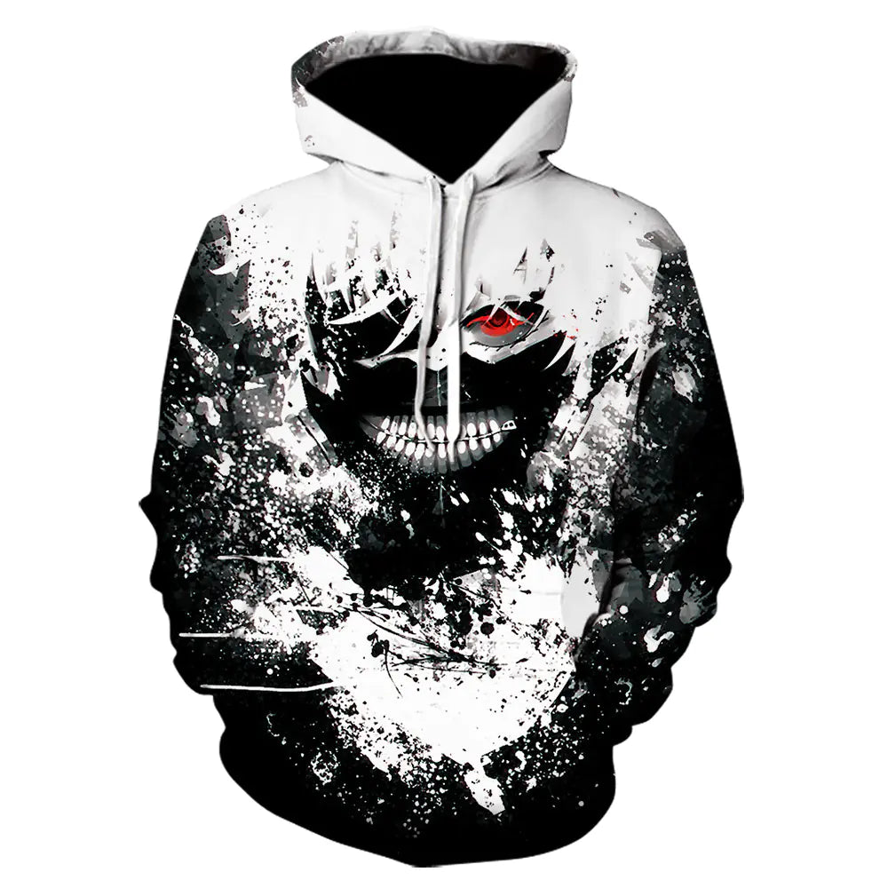 3D Tokyo Ghoul Hoodie for Men