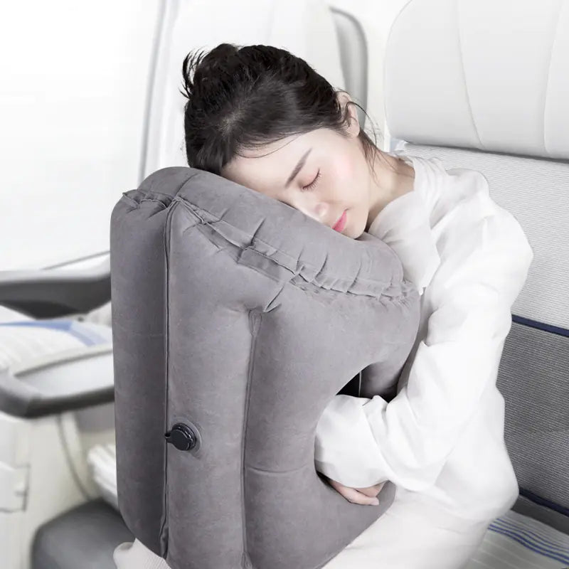 Almohada de viaje para el cuello - Inflable para oficina y avión