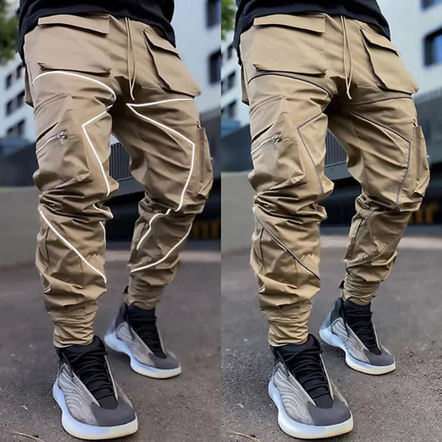 pantalones cargo de hip hop para hombre