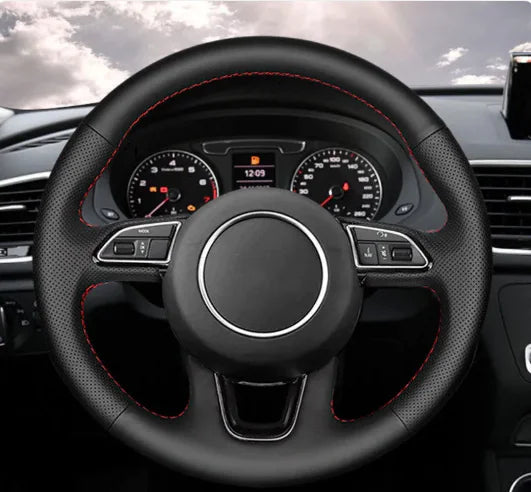 Funda de volante cosida a mano