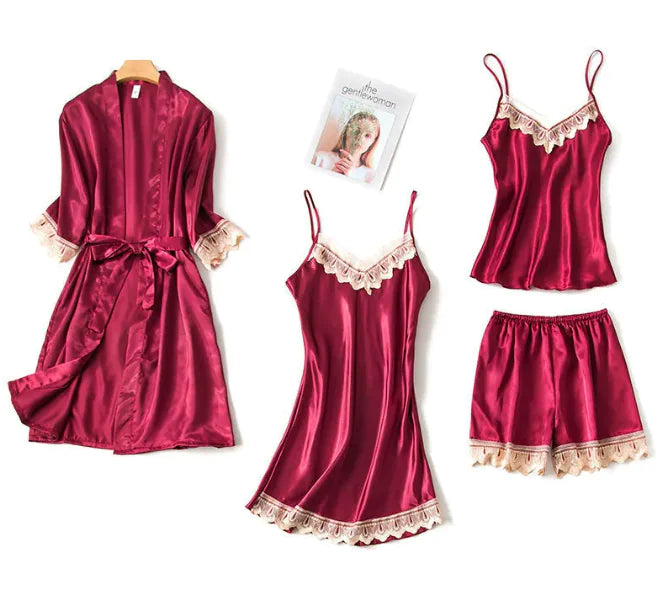 Conjunto de pijama de seda
