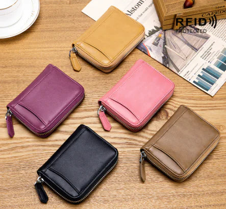 Cartera para mujer con tarjetero y bloqueo RFID de doble ranura