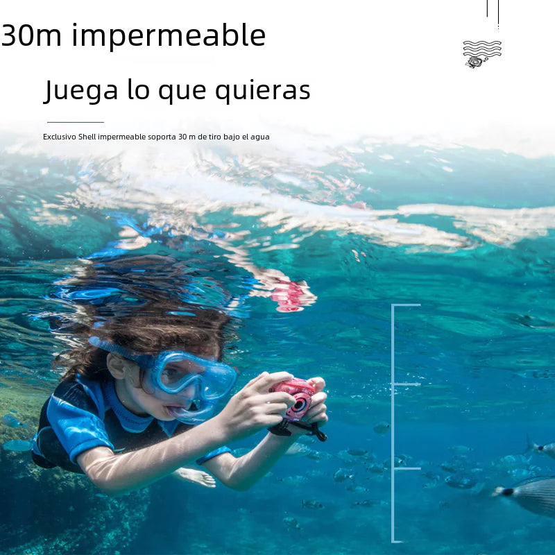 Cámara digital impermeable para niños - Mini cámara HD para exteriores