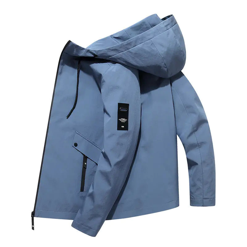 Men's Casual Lightweight Hooded Jacket for Spring/Fall