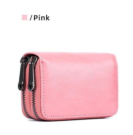Cartera para mujer con tarjetero y bloqueo RFID de doble ranura