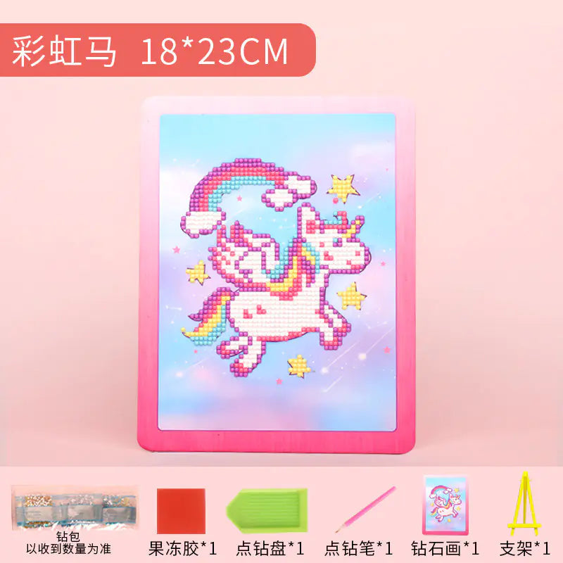 Kit de manualidades de princesas con pintura de diamantes para niños