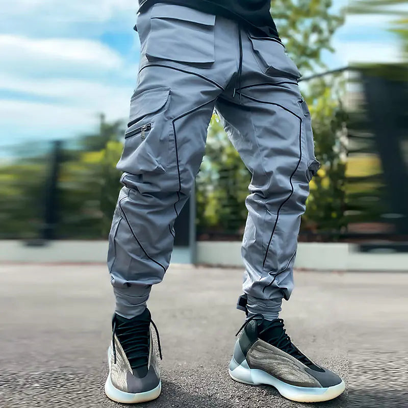 pantalones cargo de hip hop para hombre