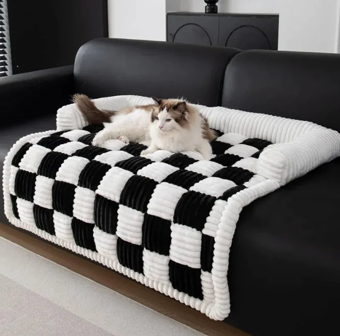 Cama cálida y gruesa de felpa para mascotas