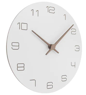 Reloj de pared grabado con láser 3D: diseño creativo minimalista