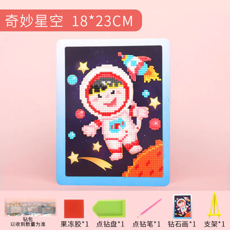 Kit de manualidades de princesas con pintura de diamantes para niños