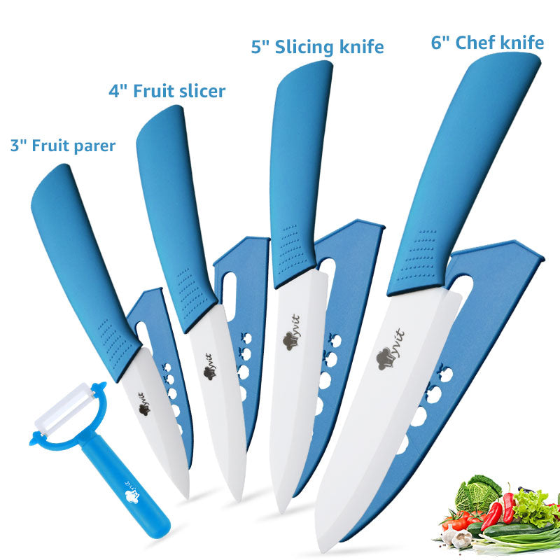 Ceramic Knife Set with Non-Slip Handles (5 Pieces)
