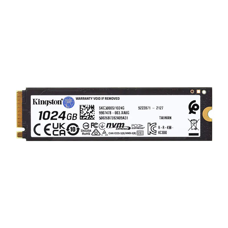 Unidad SSD Kingston KC3000 NV2 M.2 NVMe de 500 GB a 2 TB