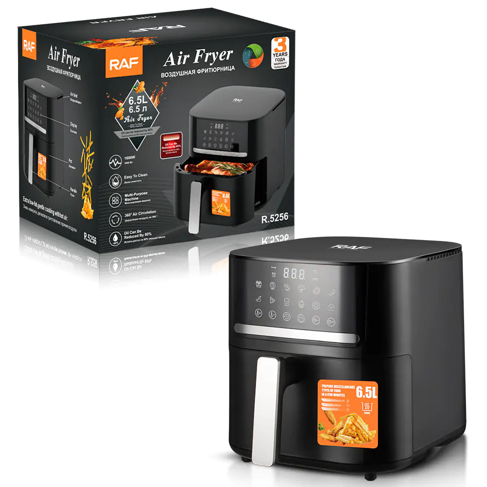 RAF European Standard 6.5L Air Fryer with Display