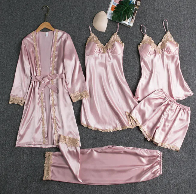 Conjunto de pijama de seda
