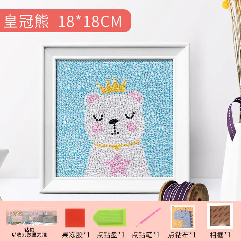 Kit de manualidades de princesas con pintura de diamantes para niños