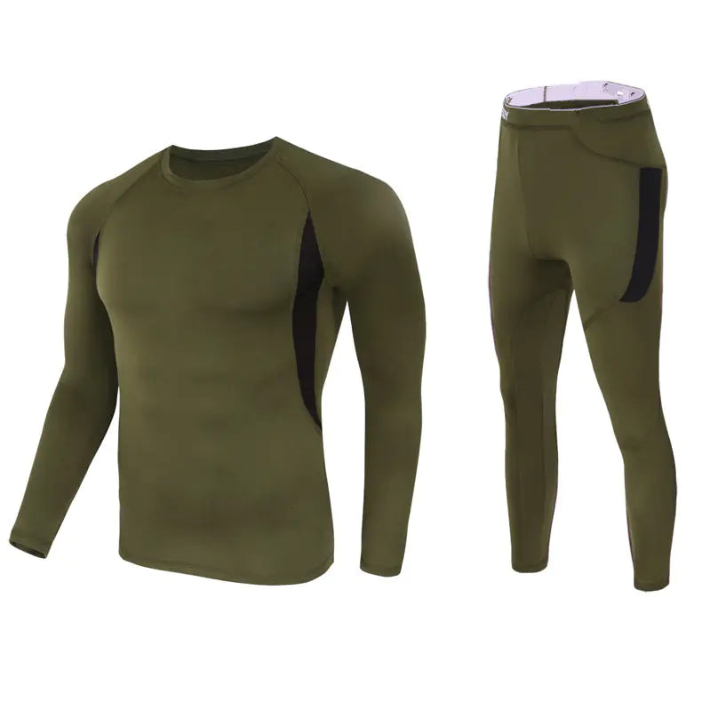 Men's Thermal Cycling Base Layer Set for Fall and Winter