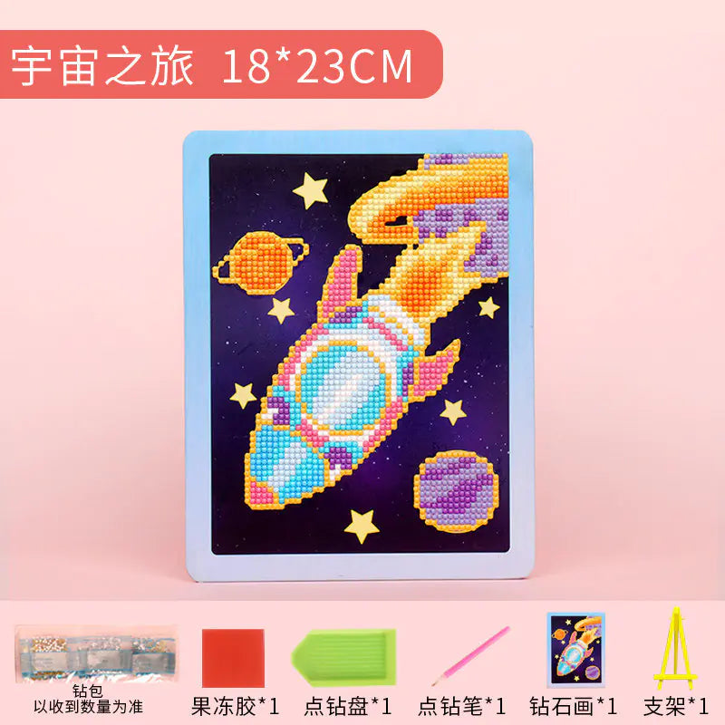 Kit de manualidades de princesas con pintura de diamantes para niños