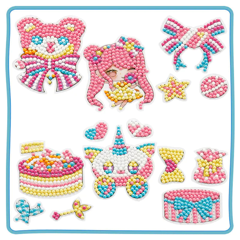 Kit de manualidades de princesas con pintura de diamantes para niños