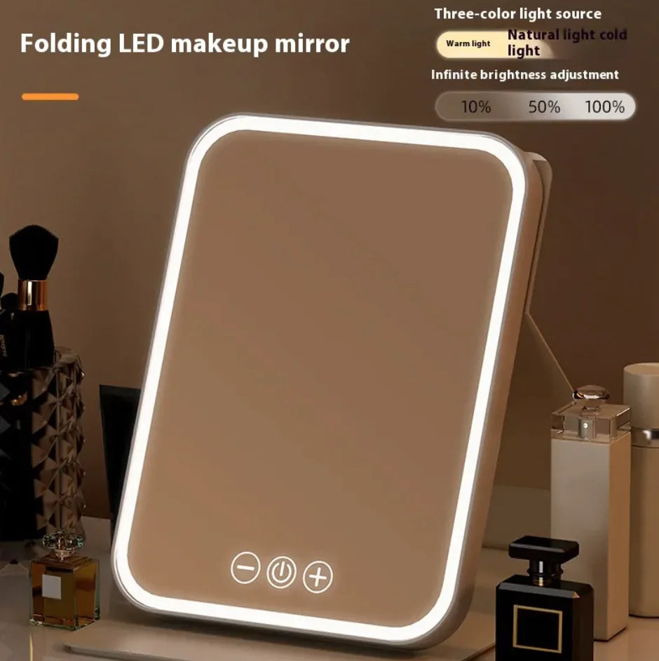 Espejo de maquillaje LED