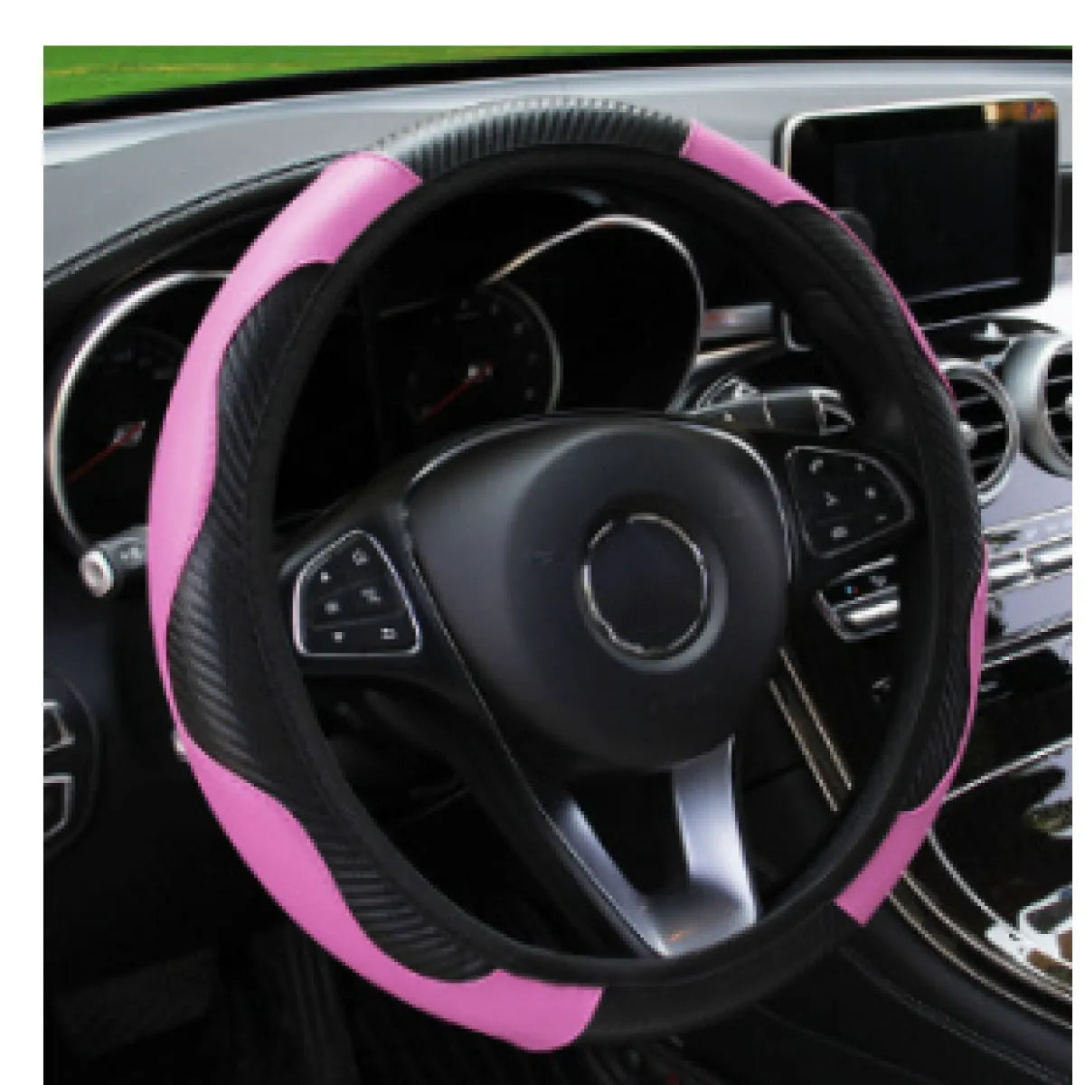 Funda de fibra de carbono para volante de automóviles