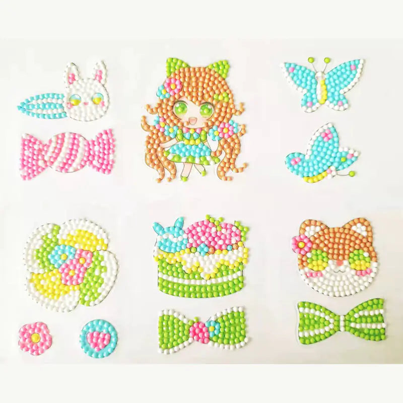 Kit de manualidades de princesas con pintura de diamantes para niños