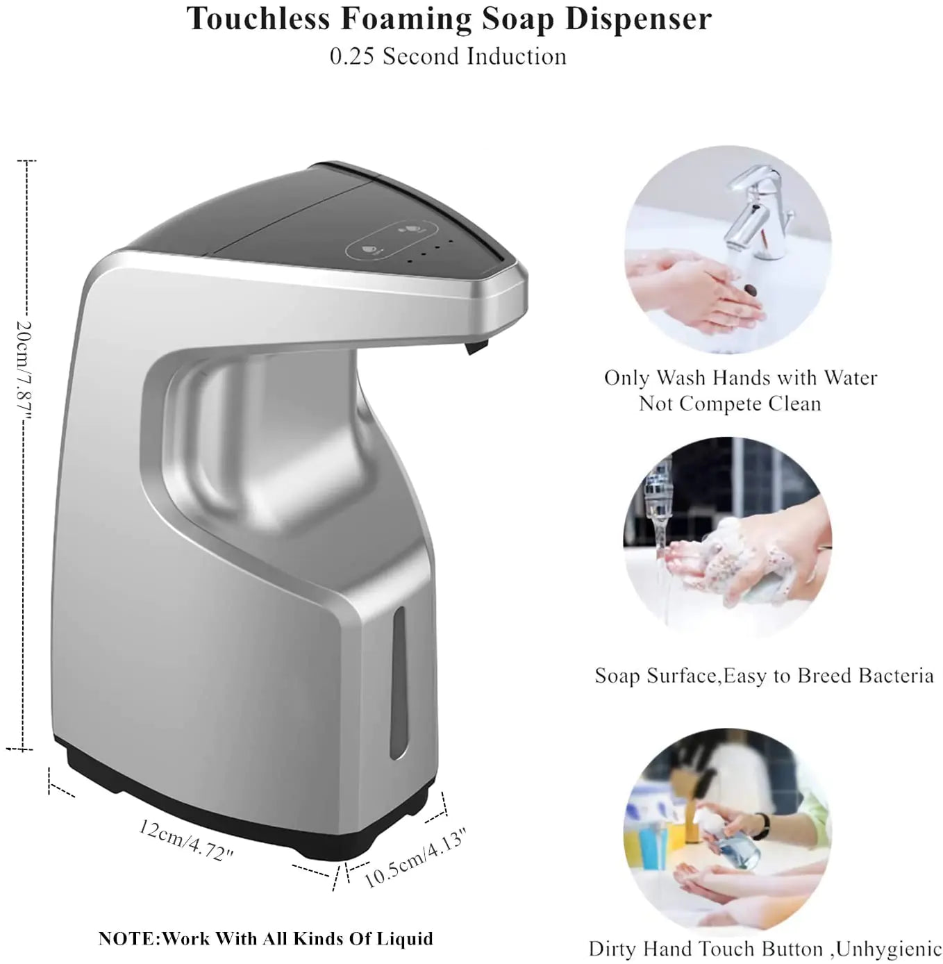 Automatic Foam Soap Dispenser for Kitchen and Bathroom