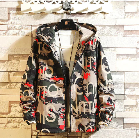 Men's Camouflage Hooded Jacket - Trendy Autumn Style
