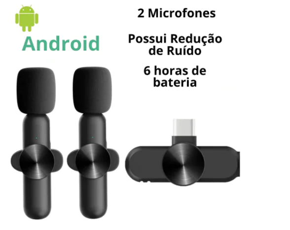 Micrófono de solapa inalámbrico para grabación de audio y video