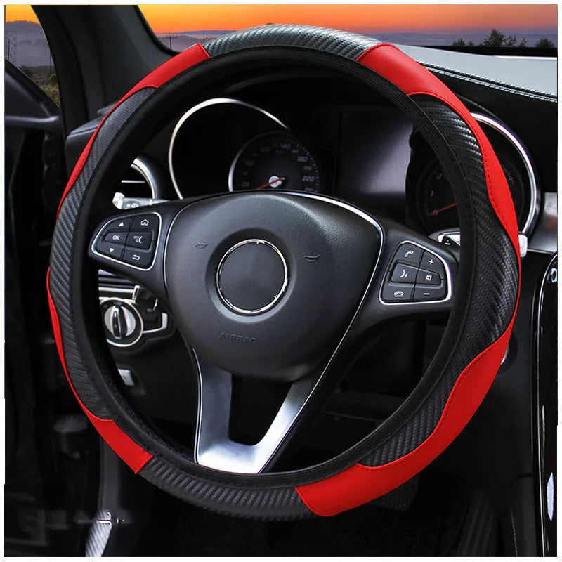 Funda de fibra de carbono para volante de automóviles