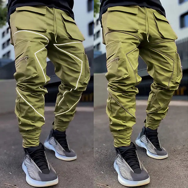 pantalones cargo de hip hop para hombre