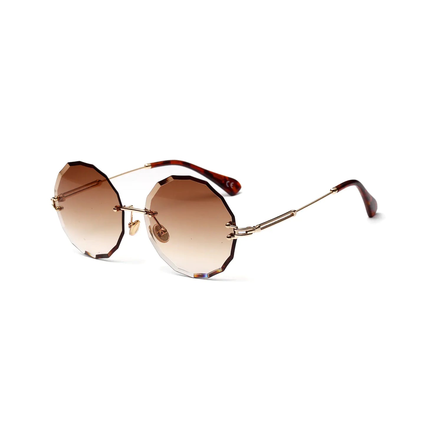Gafas de sol vintage, con corte de diamante redondo
