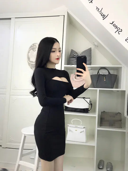 Korean Style Sexy Long Sleeve Bodycon Dress