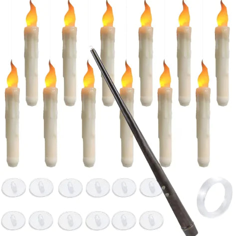 Velas flotantes LED con candelabros