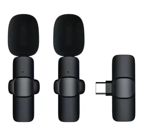Micrófono de solapa inalámbrico para grabación de audio y video