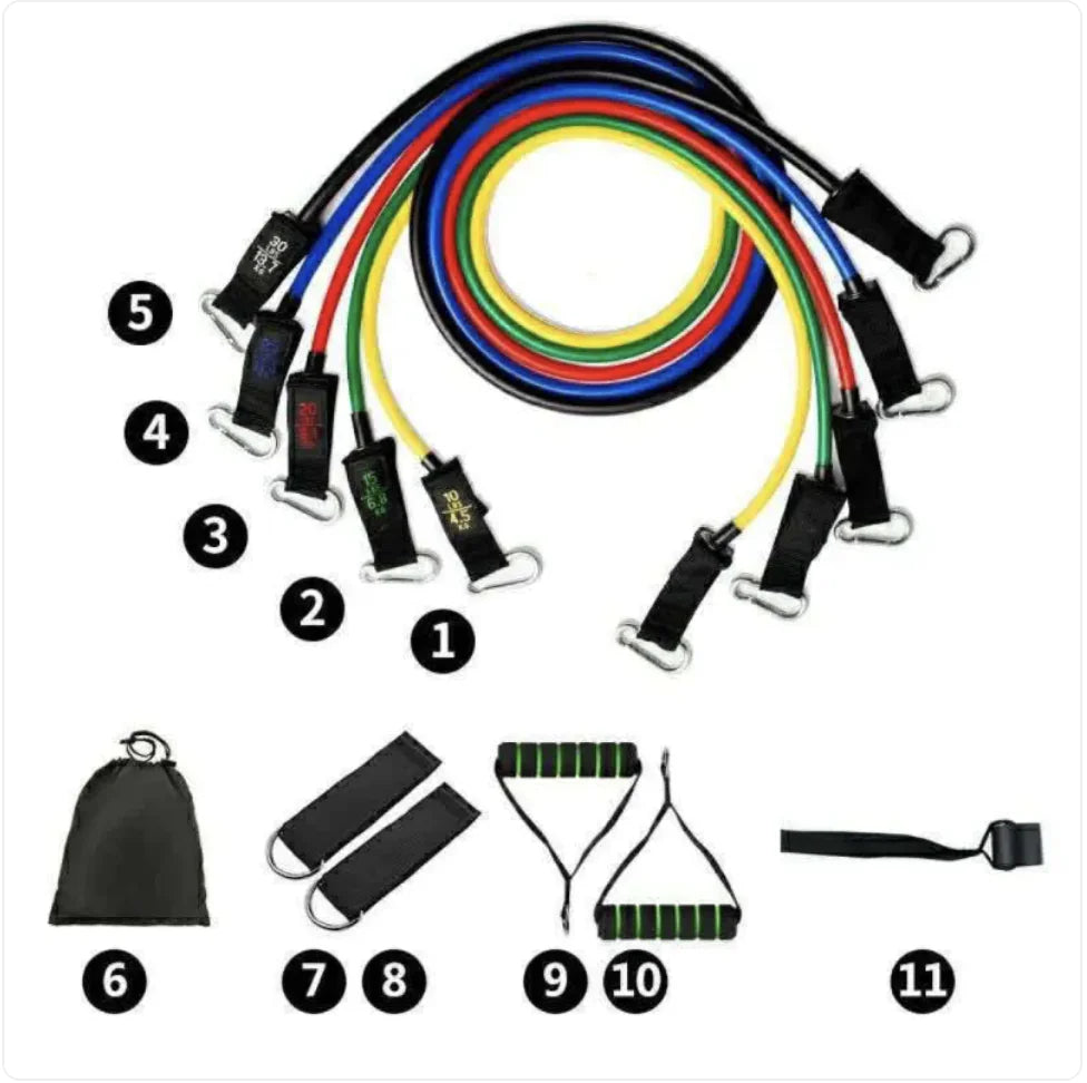 Bandas de resistencia de látex para yoga y estiramientos