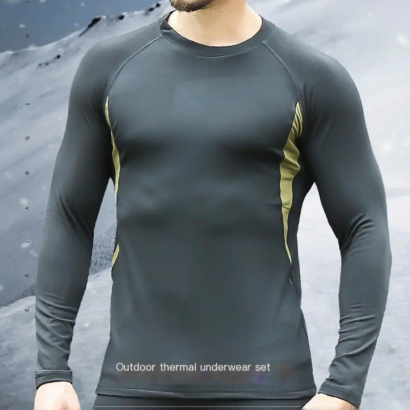 Men's Thermal Cycling Base Layer Set for Fall and Winter
