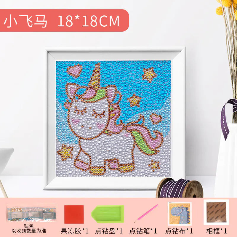 Kit de manualidades de princesas con pintura de diamantes para niños