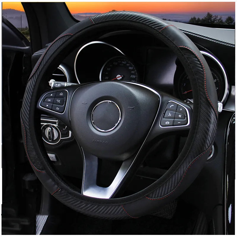 Funda de fibra de carbono para volante de automóviles