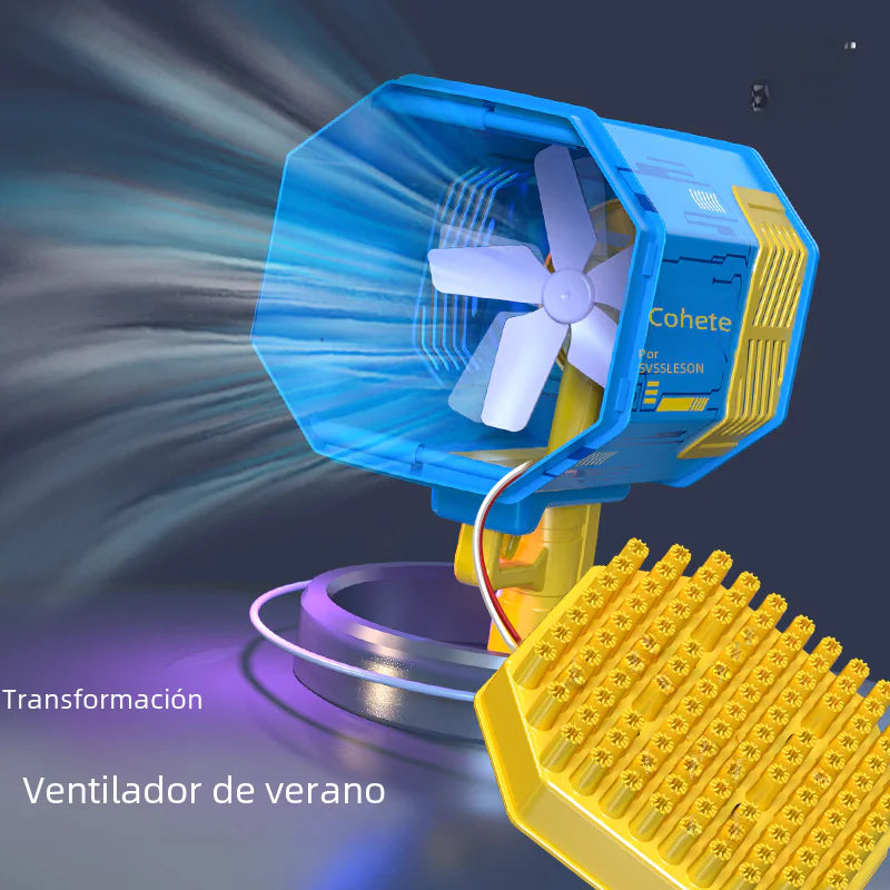 Pistola de burbujas eléctrica con luces - Juguete Gatling de 109 agujeros
