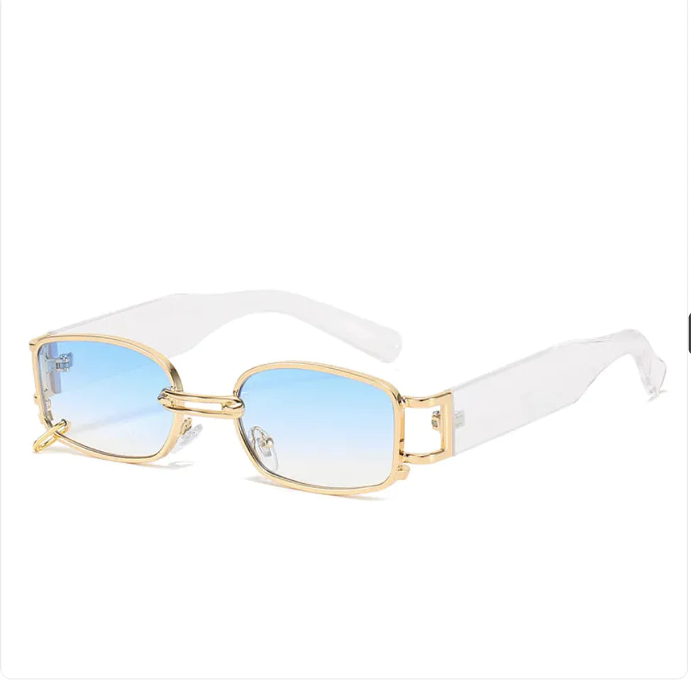 Gafas de sol cuadradas de estilo coreano con diseño de pendientes