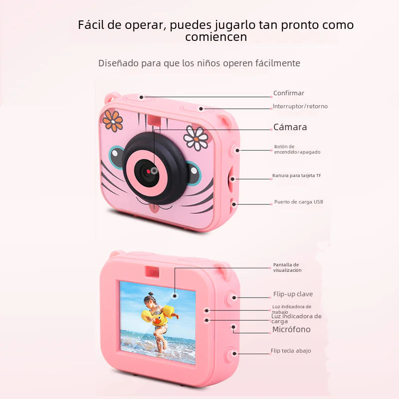 Cámara digital impermeable para niños - Mini cámara HD para exteriores