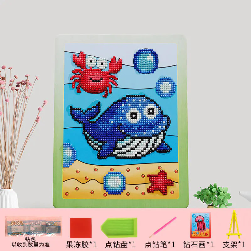 Kit de manualidades de princesas con pintura de diamantes para niños