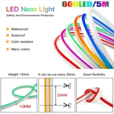 Tira de luz LED de neón regulable