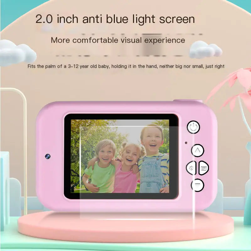 Mini cámara digital de dibujos animados para niños con alta resolución de píxeles